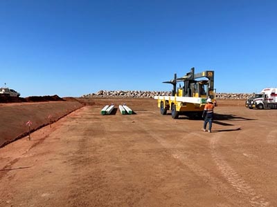 Mobilisation to Port of Ashburton Storage Storage Facility project well underway.
